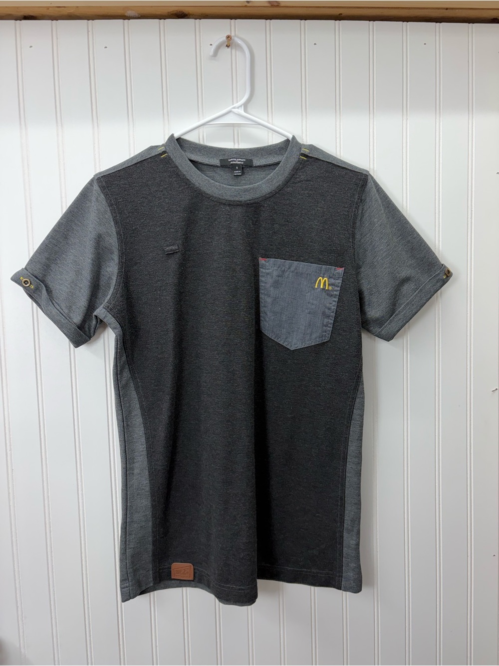 McDonald's Two-Tone Charcoal and Gray Short Sleeve Pocket Tee